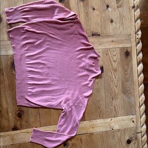 Double Zero Pink Ribbed Sweatshirt